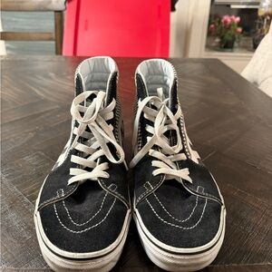 Vans Black and White High-Top Sneakers